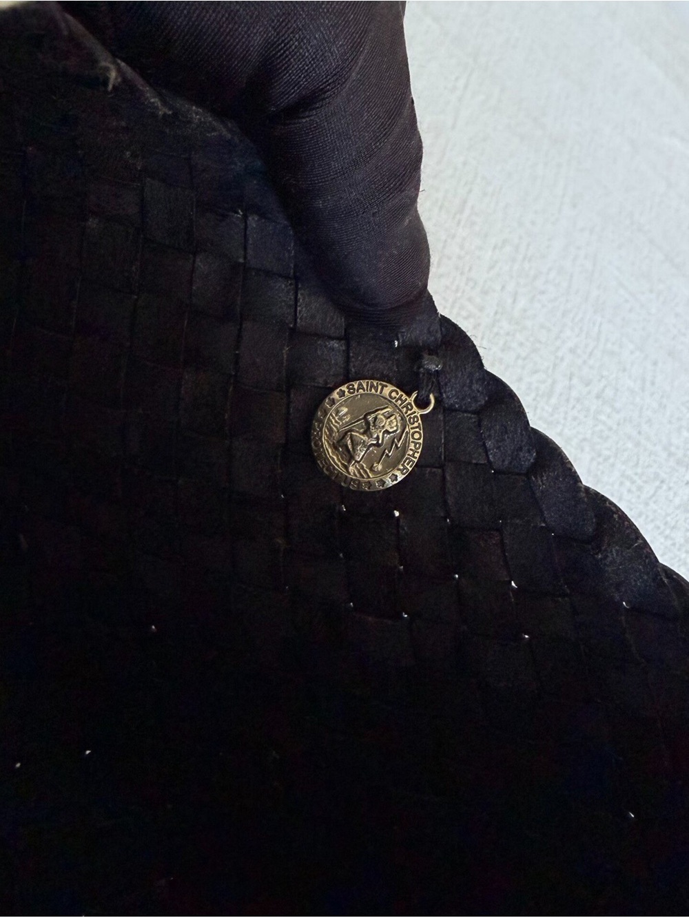 Dragon Diffusion Rosanna Black Woven Leather Shoulder Bag - Picture 7 of 7